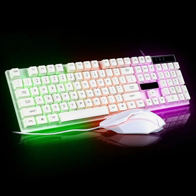 Ninja Dragons White Knight Gaming Keyboard and Mouse Set - GLR SHOPPING