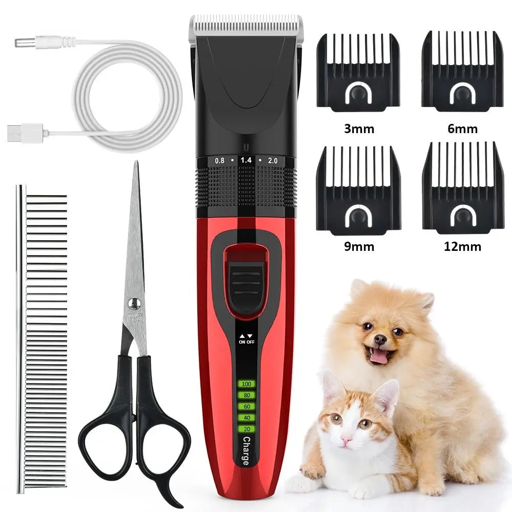 Pet Grooming Clippers Kit With Scissor And Comb - GLR SHOPPING