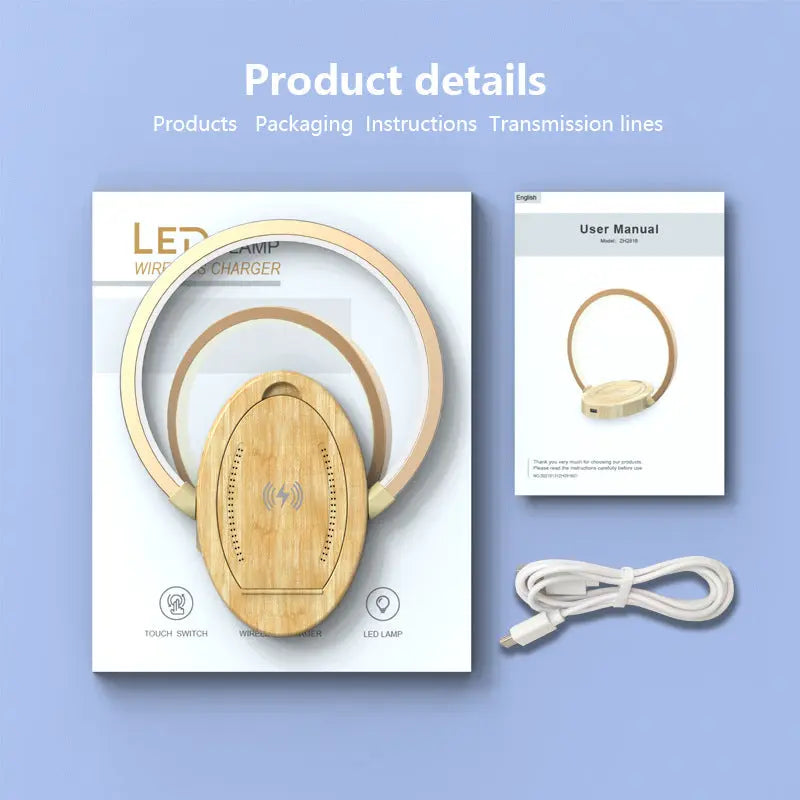 LED Desk Lamp with 15W Wireless Charger for Mobile Phone - GLR SHOPPING