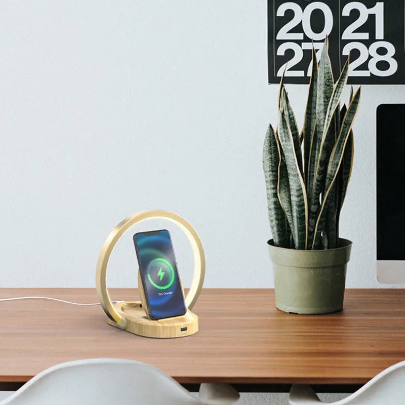 LED Desk Lamp with 15W Wireless Charger for Mobile Phone - GLR SHOPPING