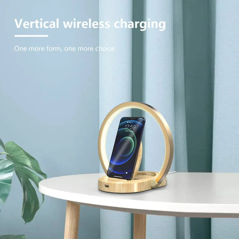 LED Desk Lamp with 15W Wireless Charger for Mobile Phone - GLR SHOPPING