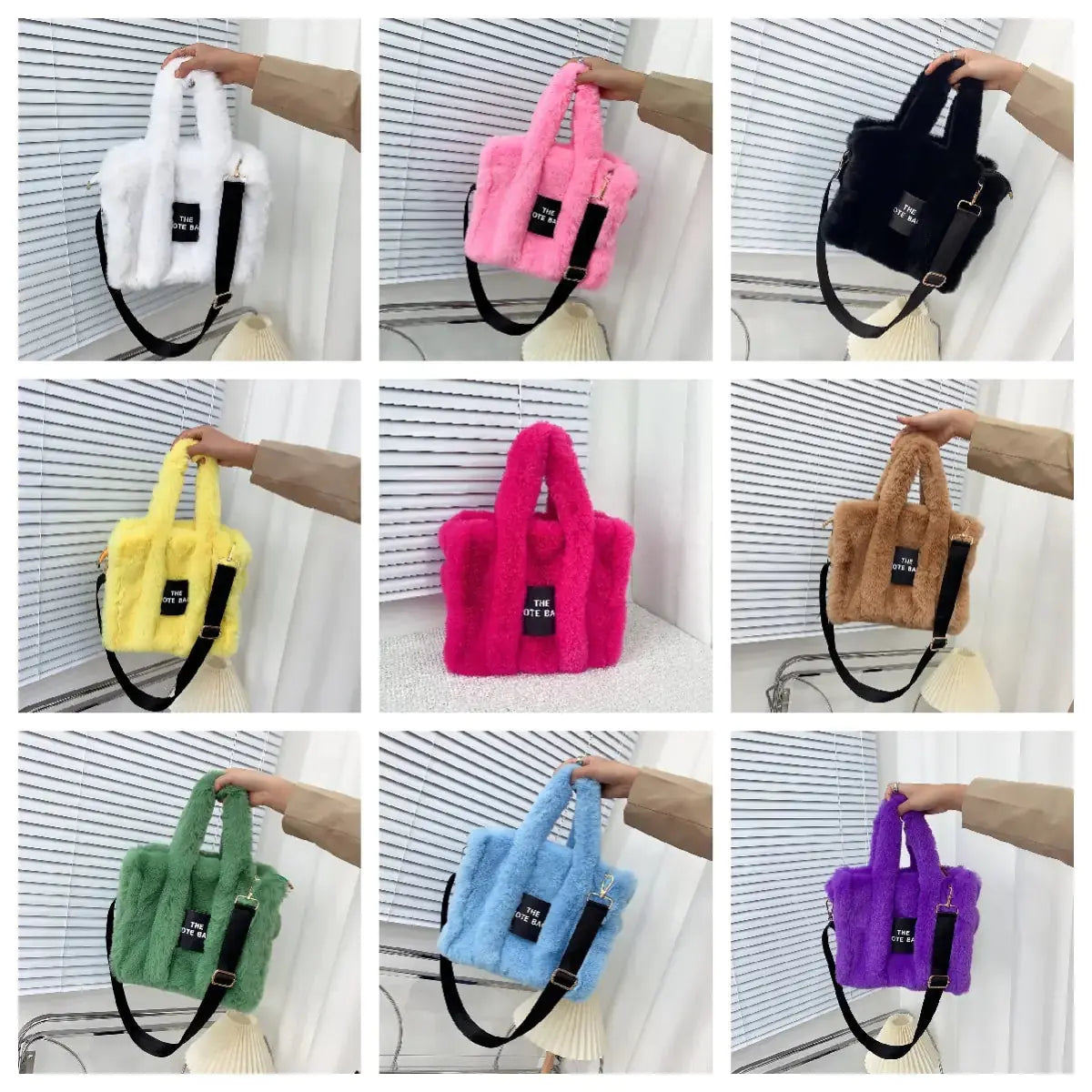Designer Faux Fur Tote Bag - GLR SHOPPING