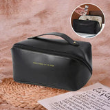 Large-Capacity Leather Cosmetic Bag