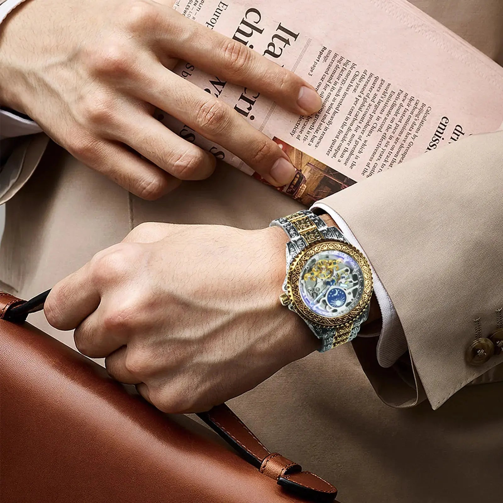 Luxury Moon Phase Mechanical Watches - GLR SHOPPING
