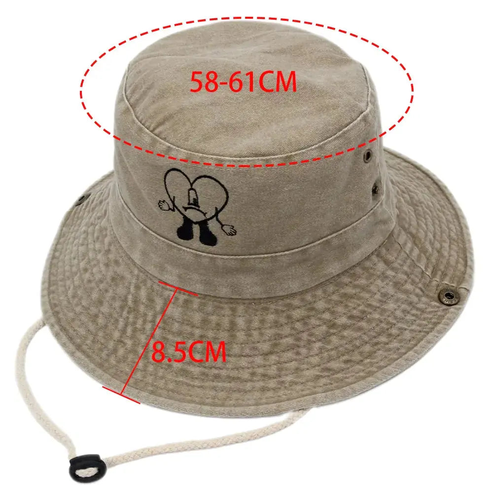 Foldable Cotton Embroidered Bucket Hat GLR SHOPPING