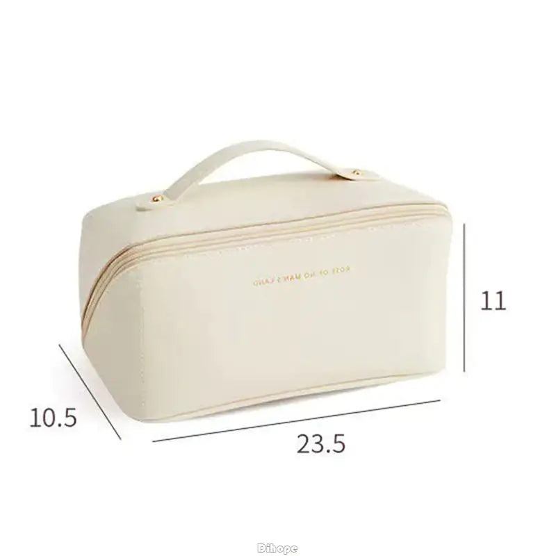 Large-Capacity Leather Cosmetic Bag - GLR SHOPPING