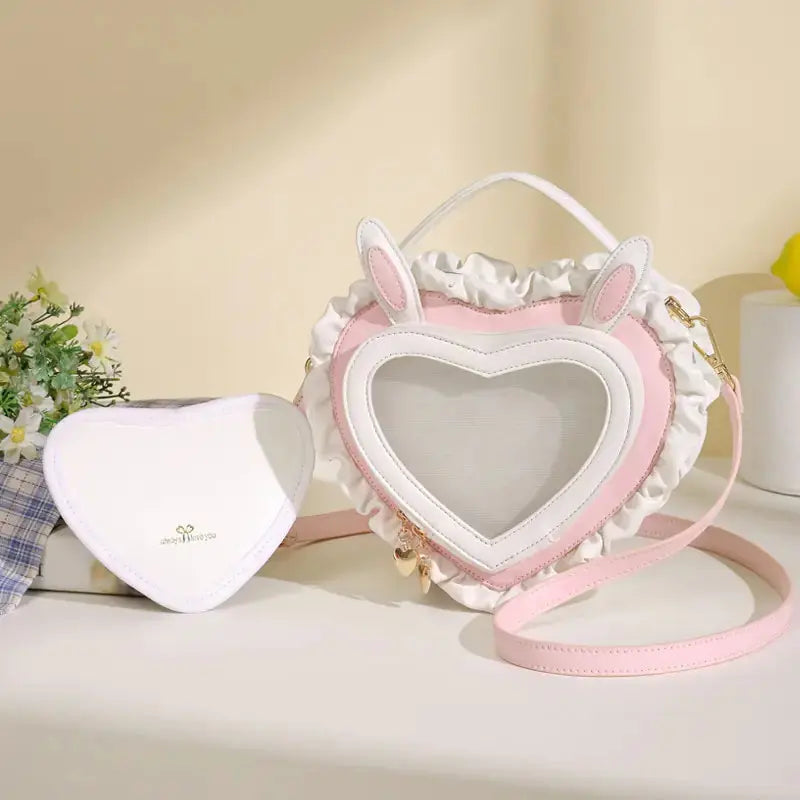 Kawaii Bunny Ears Heart Shape Bag - GLR SHOPPING