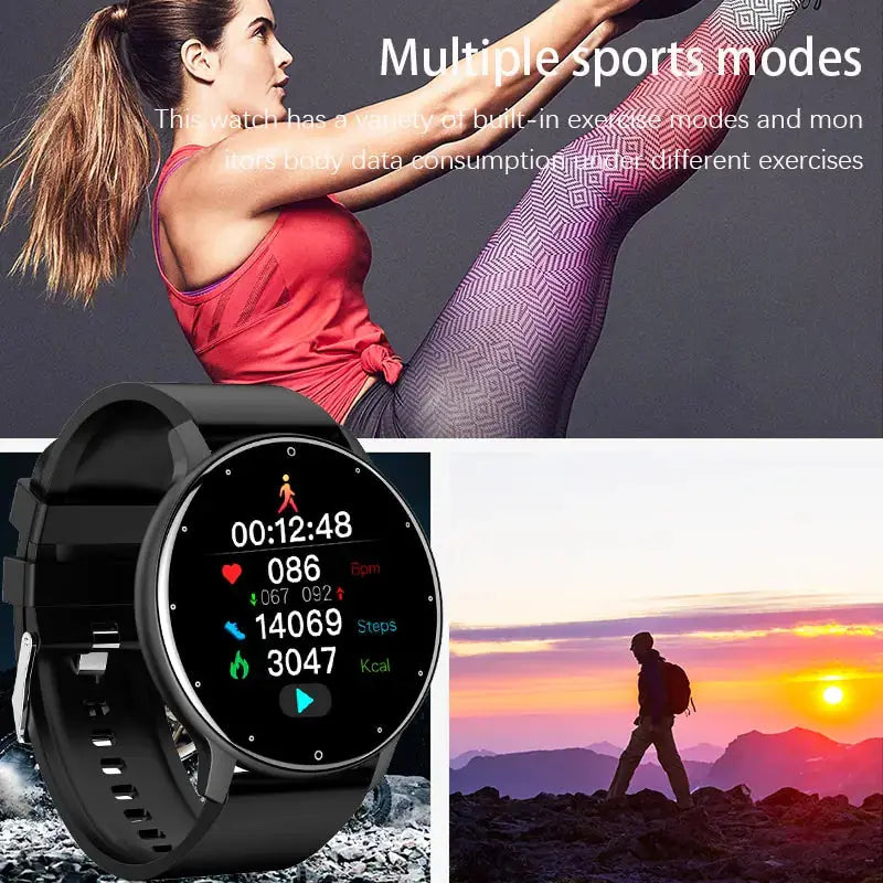 Full Touch Screen Sport Fitness Watch - GLR SHOPPING