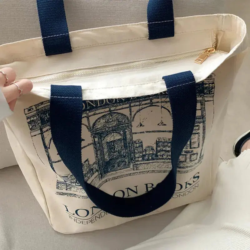 London Books Print Shoulder Bag - GLR SHOPPING