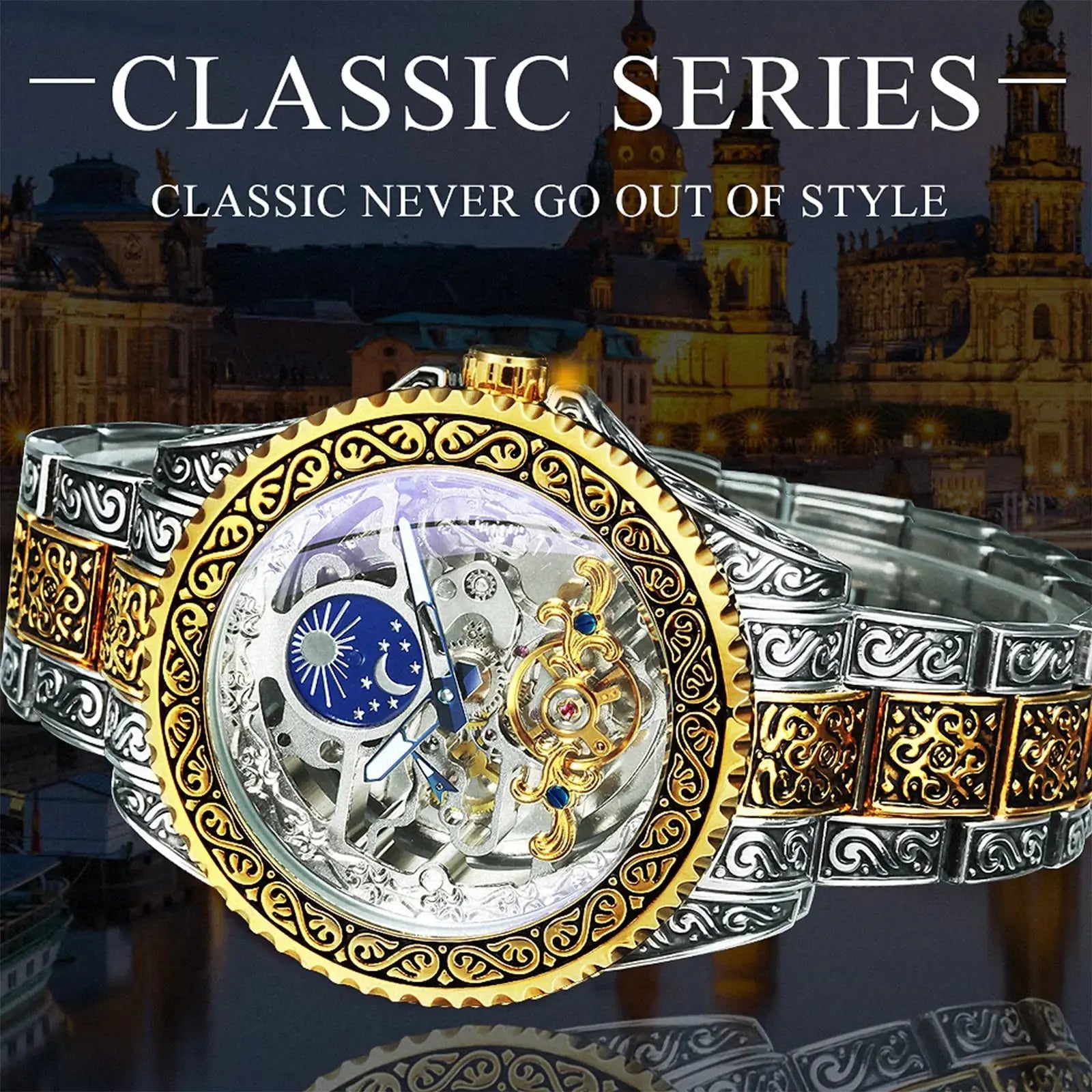 Luxury Moon Phase Mechanical Watches - GLR SHOPPING